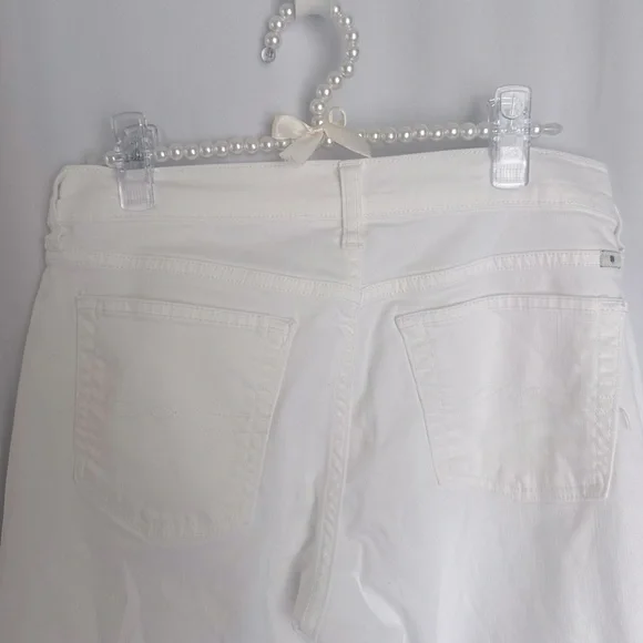 Lucky Brand White Straight-Leg Brooke Cropped Jeans size 4 - Picture 7 of 7
